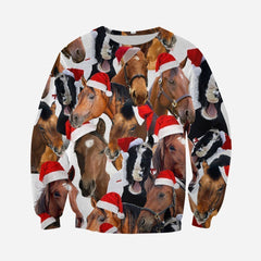 3D All Over Printed Horse Merry Christmas Shirts and Shorts - Amaze Styleï¿½?ï¿½