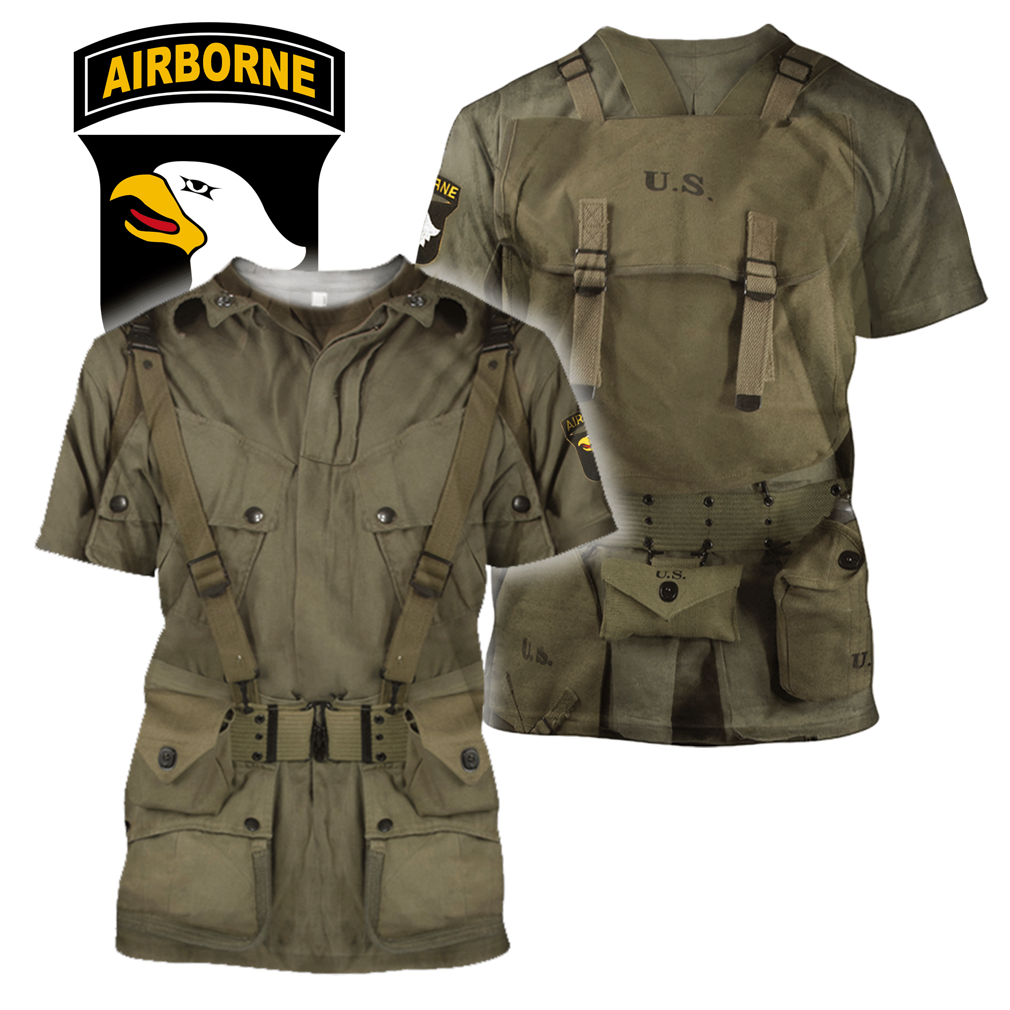 3D All Over Printed WW2 Paratroopers Uniform - Amaze Style�?�