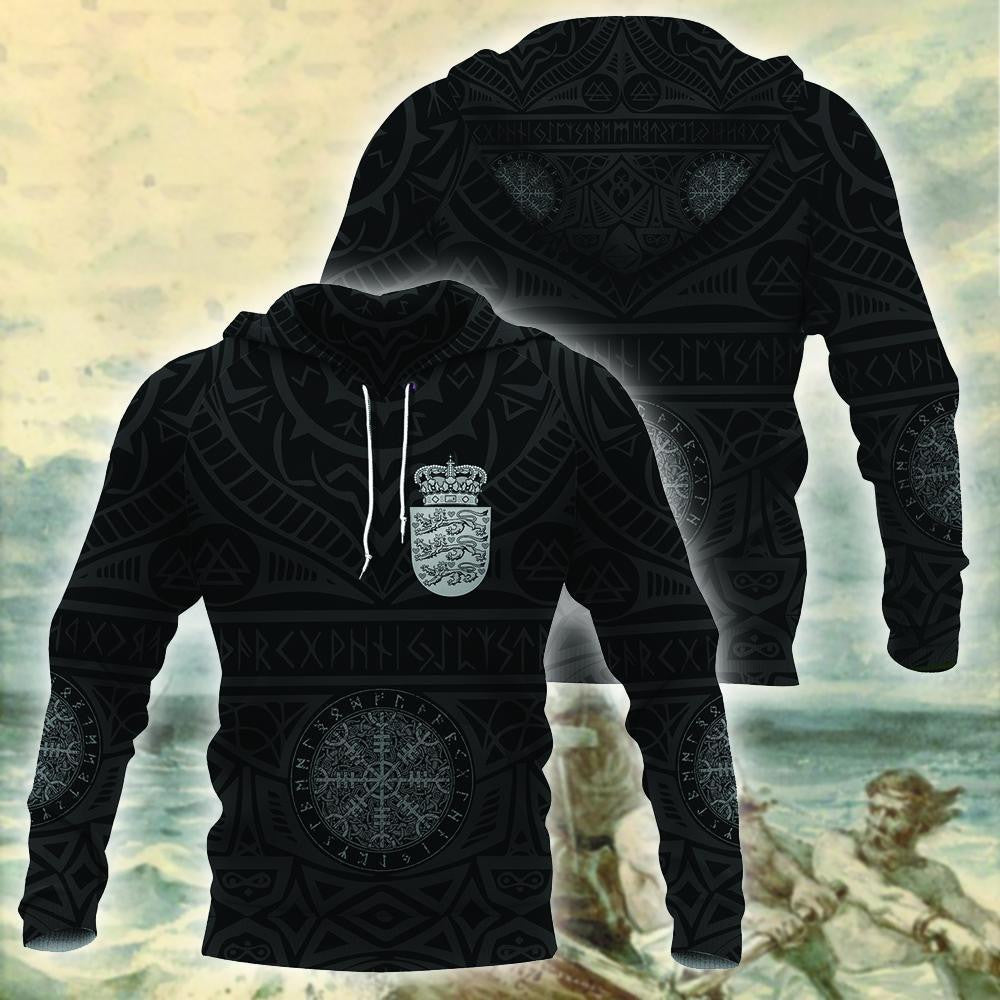 Denmark Vikings Tattoo Hoodie - Amaze Style�?�-Apparel