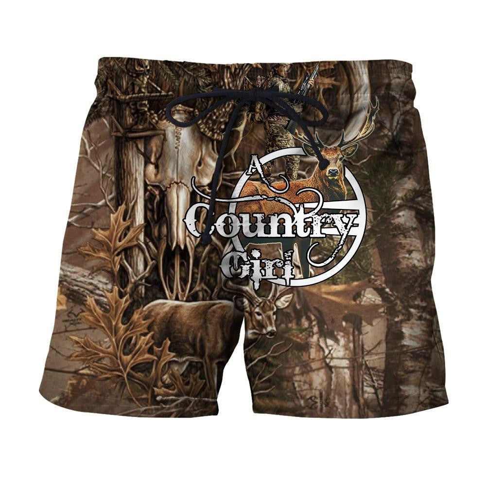 3D All Over Printed Country Girl Bowhunting Deer Art Shirts and Shorts - Amaze Style�?�