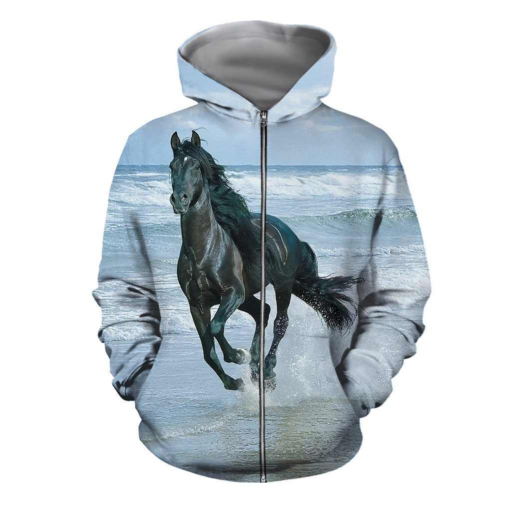 3D All Over Printed Horse Black Shirts And Shorts - Amaze Style�?�