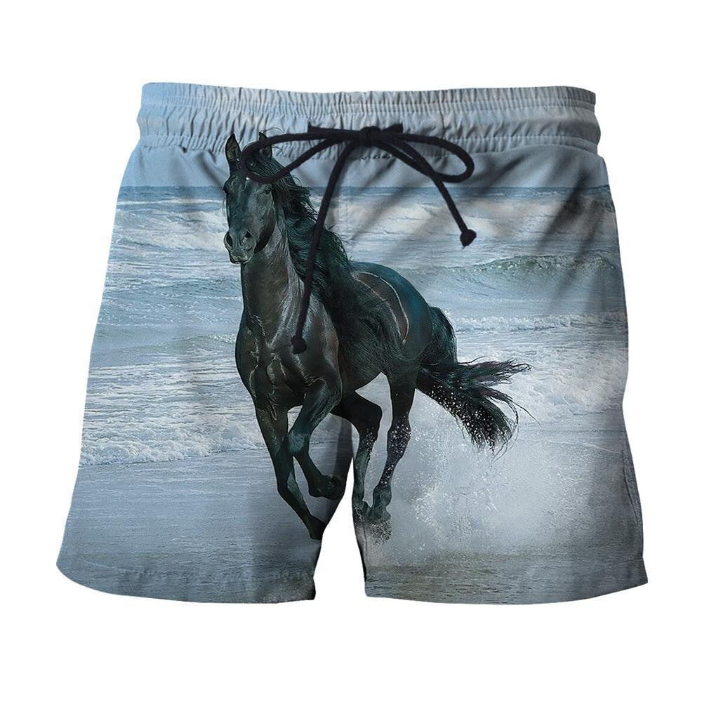 3D All Over Printed Horse Black Shirts And Shorts - Amaze Style�?�