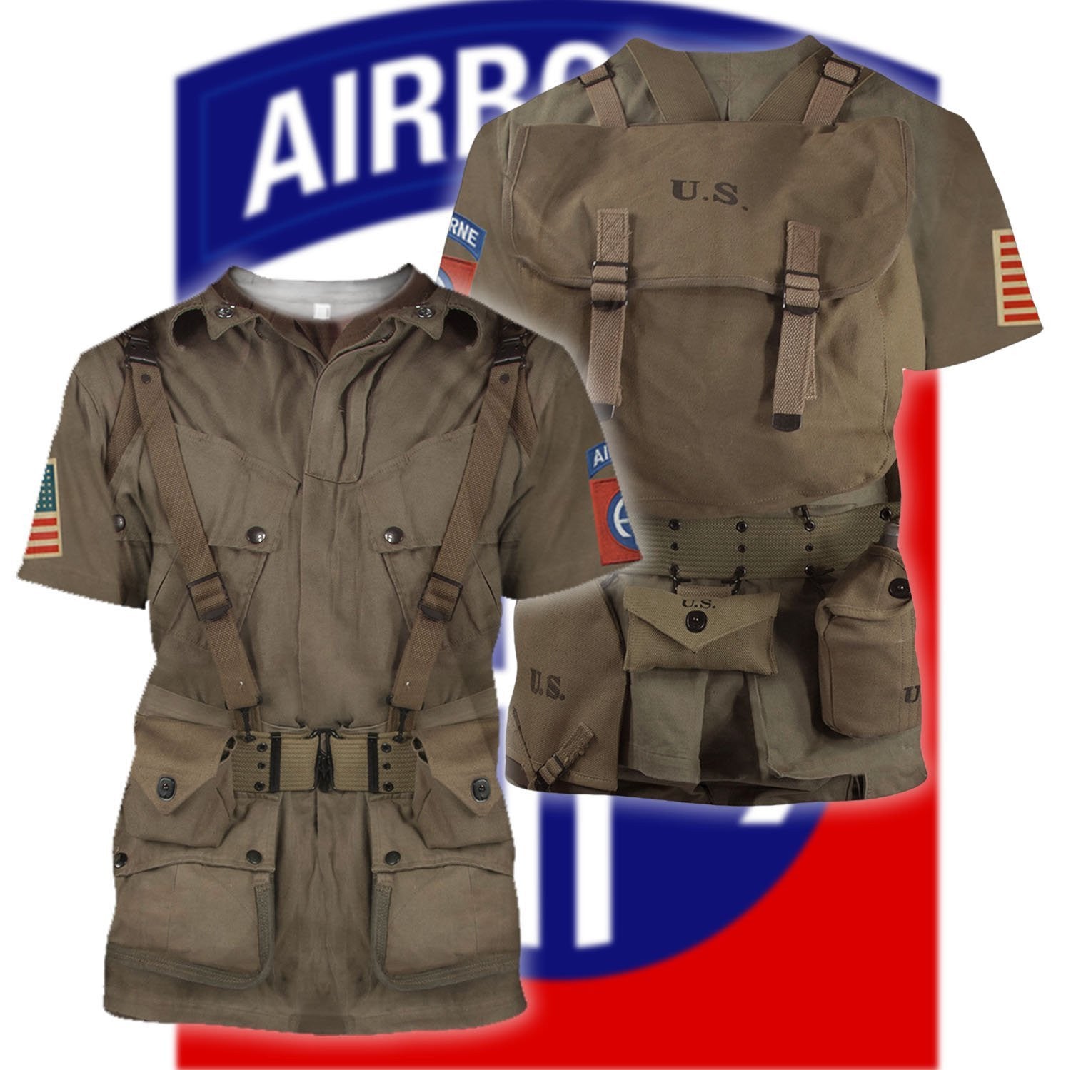 3D All Over Printed 82nd Airborne Division version 2 - Amaze Style�?�