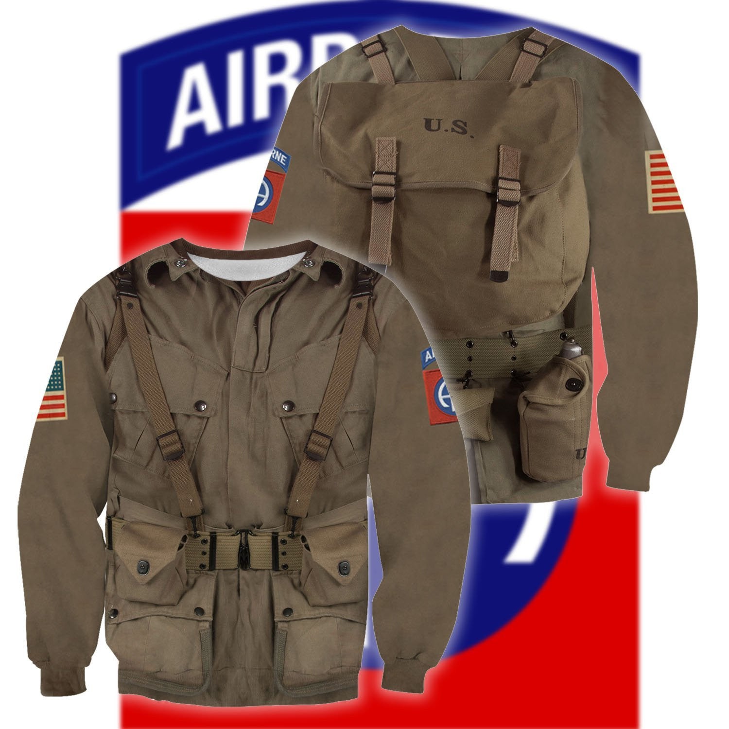 3D All Over Printed 82nd Airborne Division version 2 - Amaze Style�?�