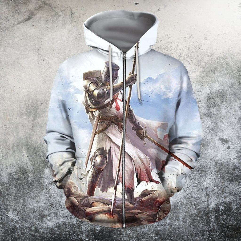 3D All Over Printed Knights Templar T-shirt Hoodie - Amaze Styleï¿½?ï¿½