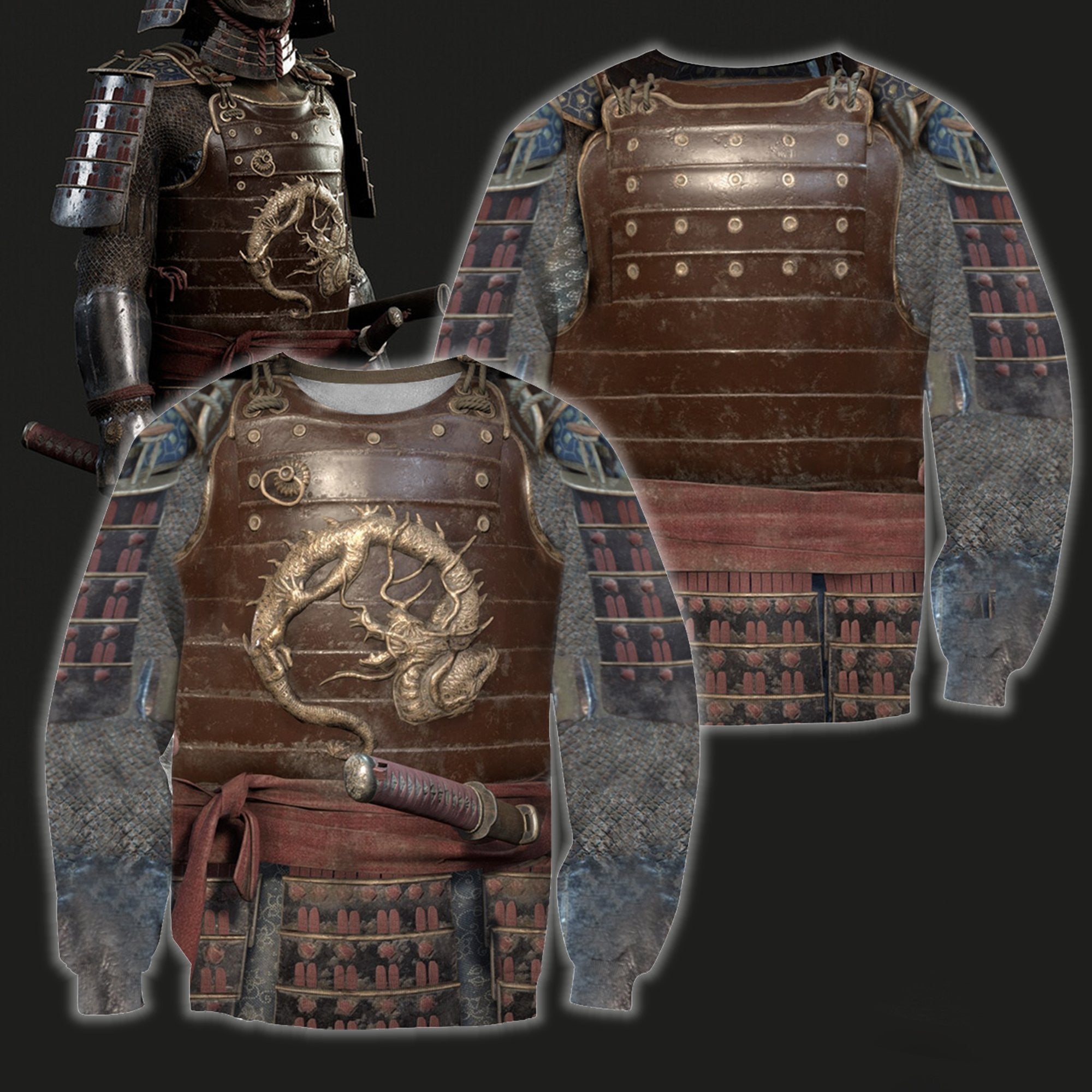 3D All Over Printed Dragon Samurai Armor - Amaze Style�?�