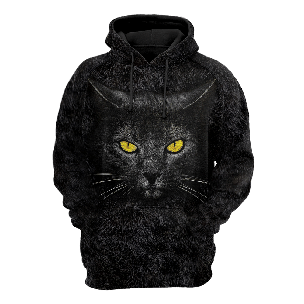 Black Cat face hair premium hoodie sweatshirt cover - Amaze Style�?�-Apparel