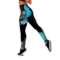 Amazing Eagle Warrior Polynesian Tattoo Legging & Tank top ML - Amaze Style�?�