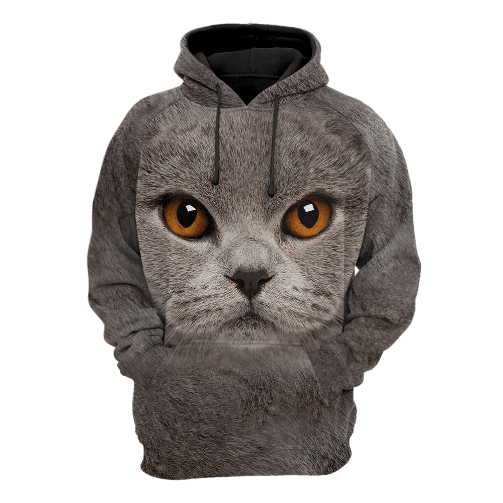 British Shorthair Cat face hair premium hoodie sweatshirt cover - Amaze Style�?�