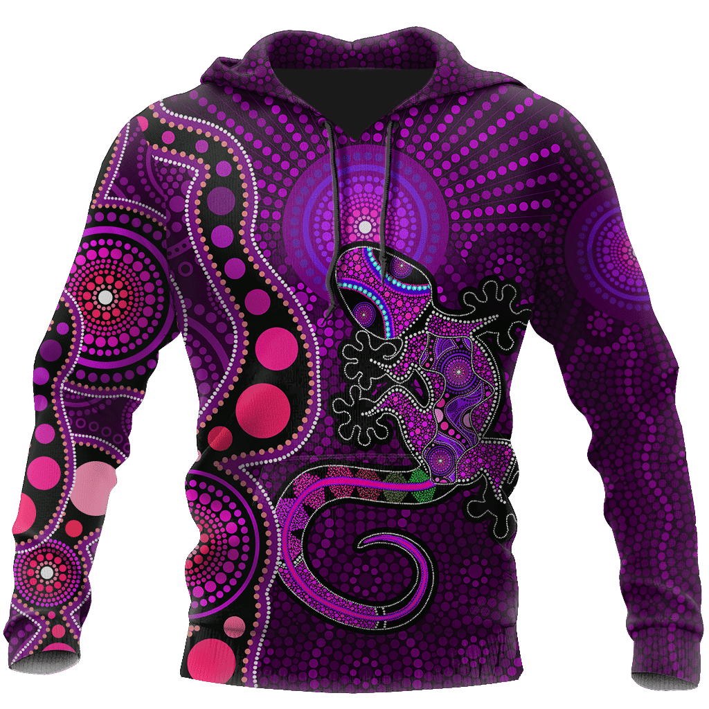 Aboriginal Australia Indigenous Purple The Lizard and The Sun shirts for men and women - Amaze Style�?�-Apparel