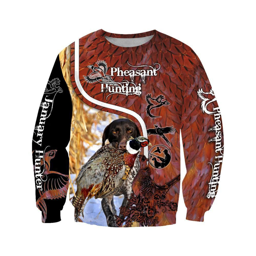 Premium Pheasant Hunting January Hunter Camo 3D Over Printed Unisex Shirts ML - Amaze Style�?�-Apparel