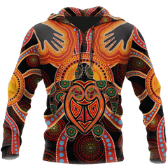 Aboriginal Turtle Touch the Sun Australia Indigenous Painting Art shirts for men and women - Amaze Style�?�-Apparel