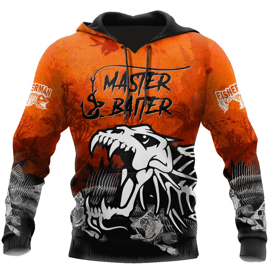 Master Baiter fishing custom name orange design 3d print shirts - Amaze Style�?�-Apparel