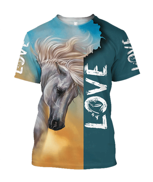 3D Arabian White Horse Shirt - Winter Set for Men and Women JJ16112 - Amaze Style�?�-Apparel