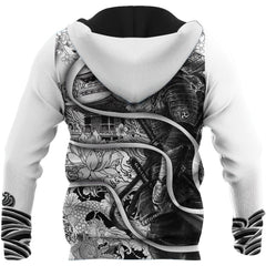 Samurai Tattoo 3D Over Printed Unisex Hoodie-ML - Amaze Style�?�