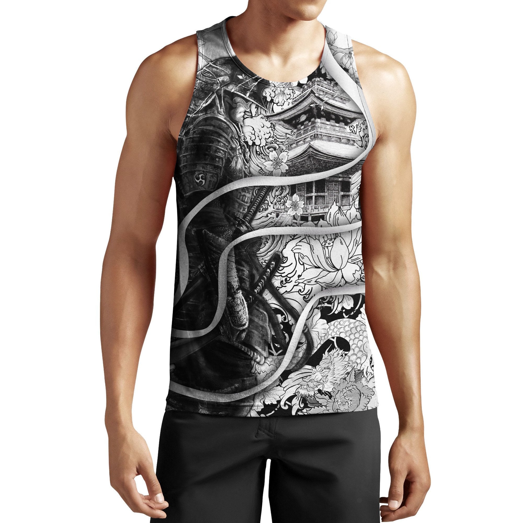 Samurai Tattoo 3D Over Printed Unisex Hoodie-ML - Amaze Style�?�