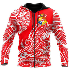 Polynesian Tonga Youthful Dynamic Style White Color Hoodie-ML - Amaze Style�?�-Apparel