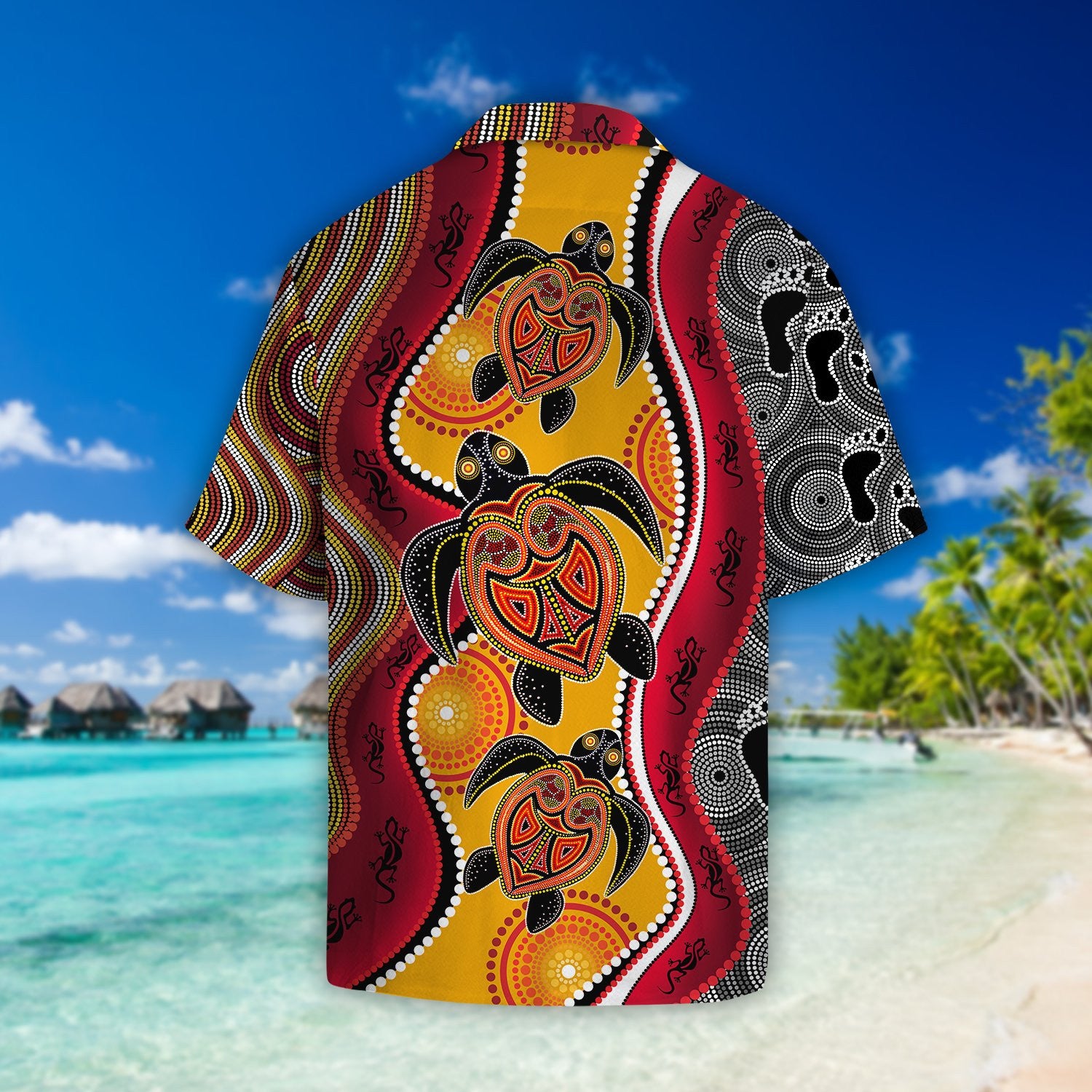 Aboriginal Turtles Map Australia Beach Shirt TR2707205S - Amaze Style�?�-Apparel