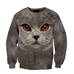 British Shorthair Cat face hair premium hoodie sweatshirt cover - Amaze Style�?�