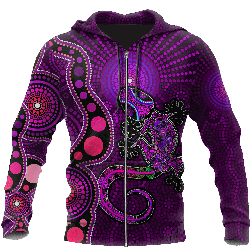 Aboriginal Australia Indigenous Purple The Lizard and The Sun shirts for men and women - Amaze Style�?�-Apparel