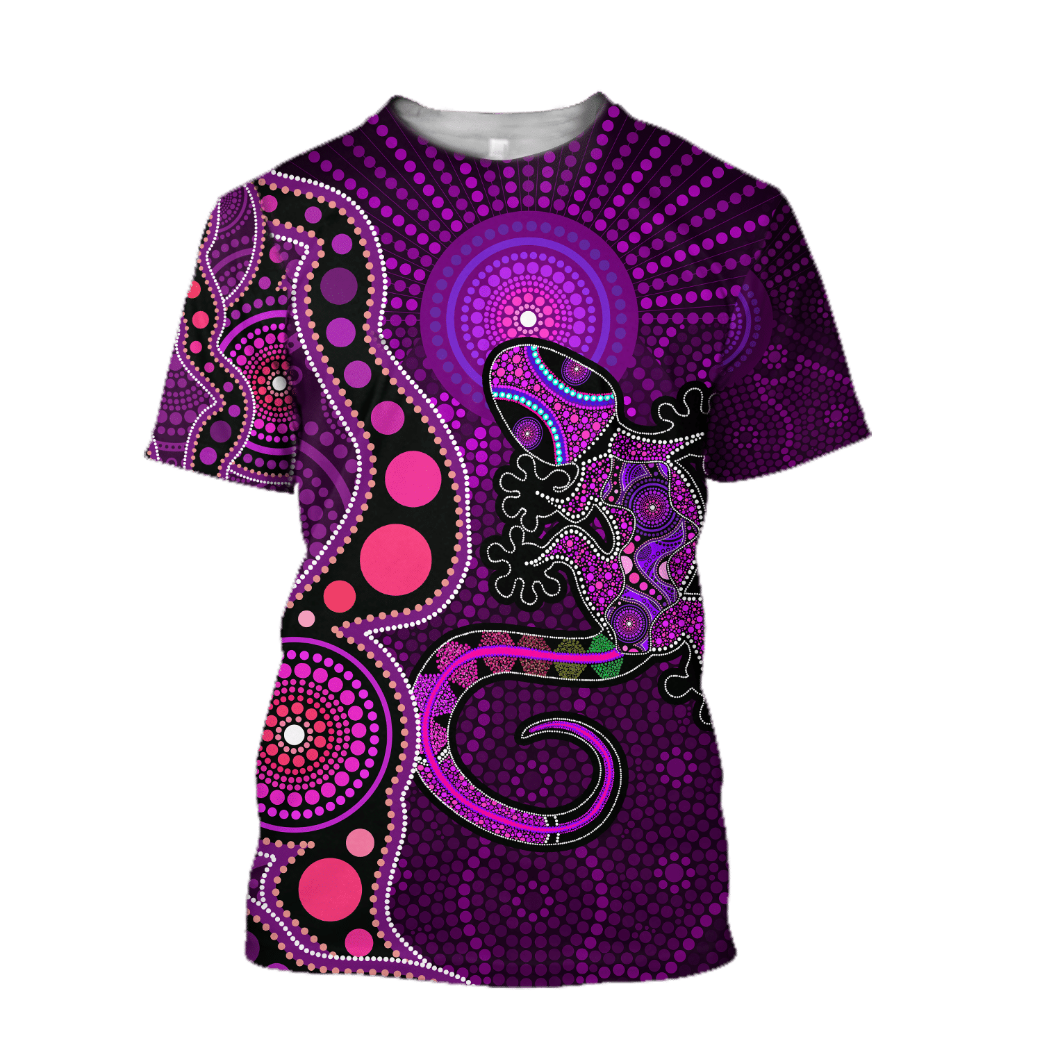 Aboriginal Australia Indigenous Purple The Lizard and The Sun shirts for men and women - Amaze Style�?�-Apparel