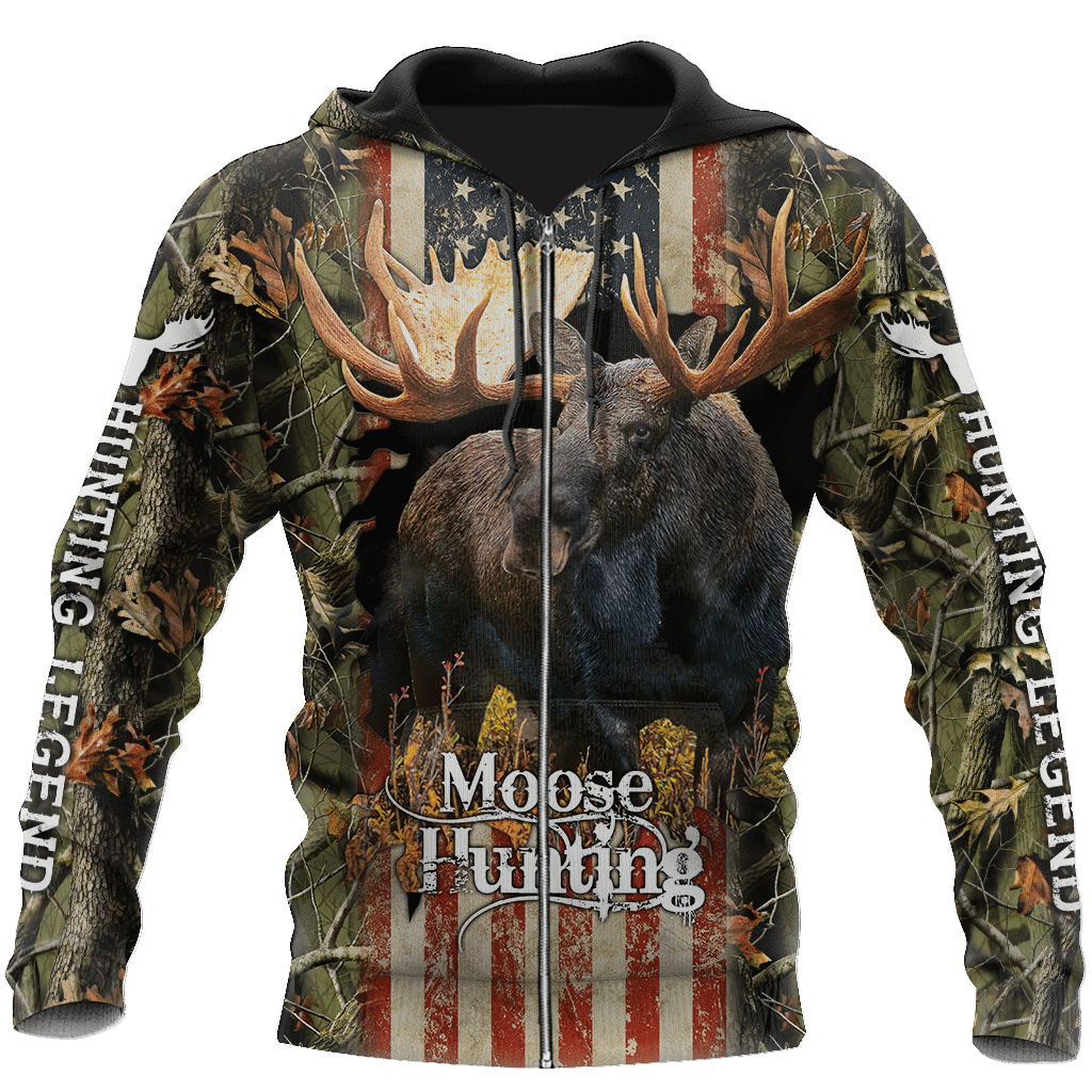 United States Moose Hunting Legend 3D All Over Print Hoodie TR1209201 - Amaze Style�?�-Apparel