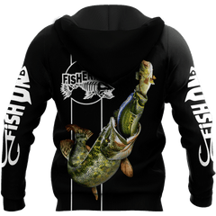 The great fish eats the small Black Fishing 3d print shirts - Amaze Style�?�-Apparel