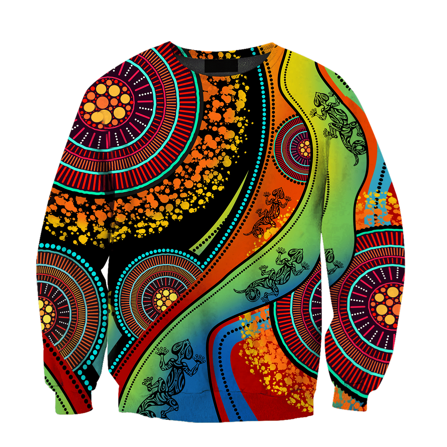 Aboriginal Australia Indigenous Lizard Painting Art shirts for men and women TR2606203S - Amaze Style�?�-Apparel