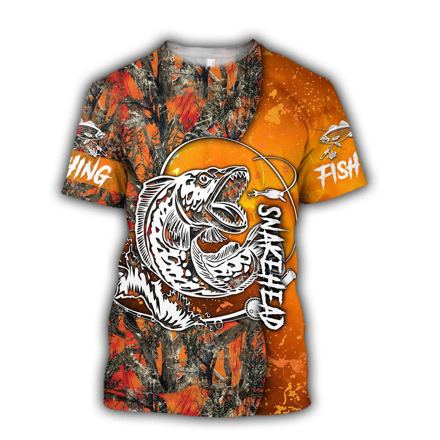 Snakehead Fishing Orange camo Women's Men's clothing TR2604203 - Amaze Style�?�-Apparel