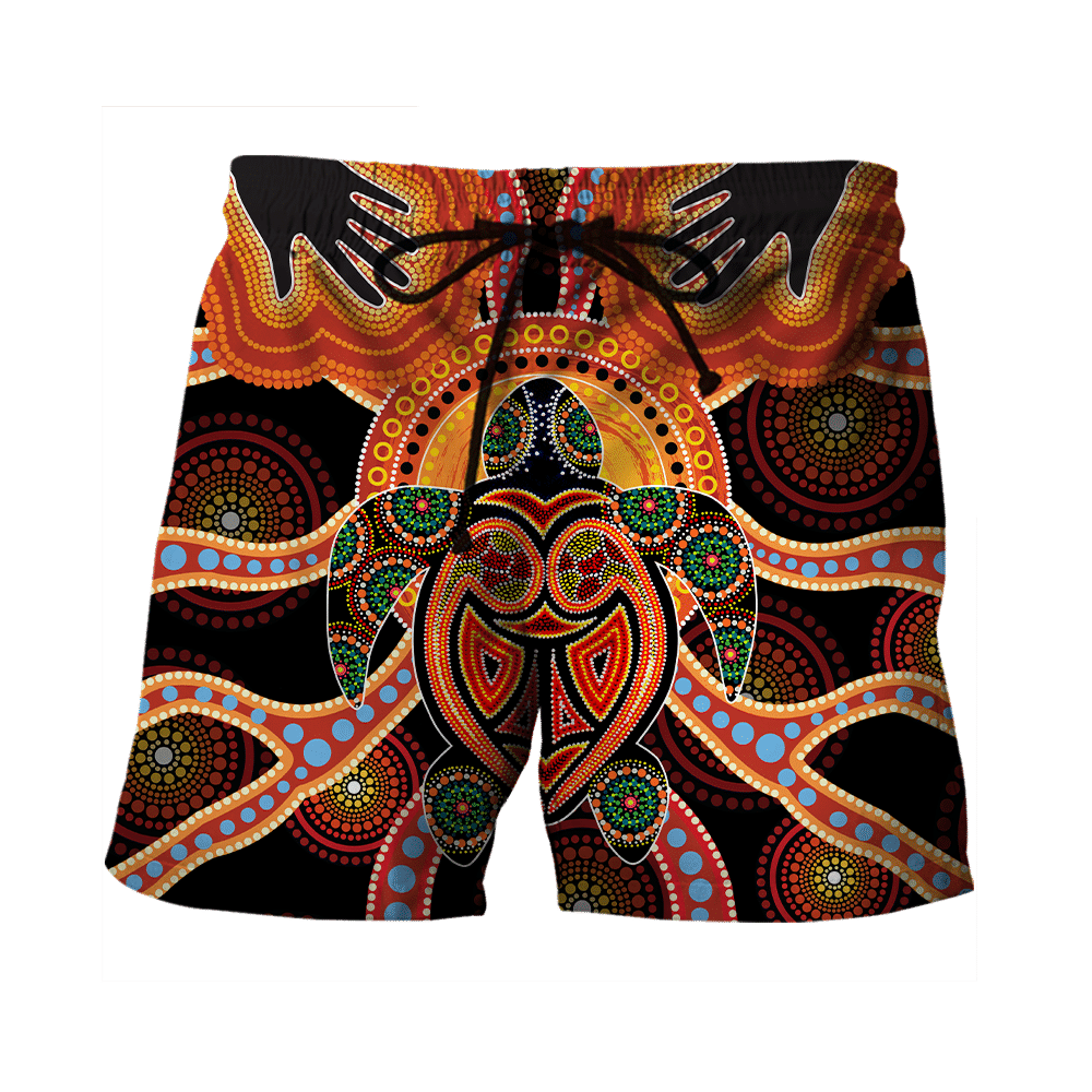 Aboriginal Turtle Touch the Sun Australia Indigenous Painting Art shirts for men and women - Amaze Style�?�-Apparel