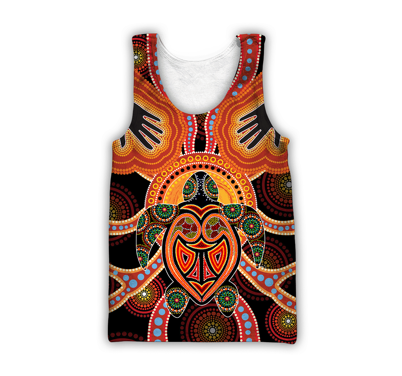 Aboriginal Turtle Touch the Sun Australia Indigenous Painting Art shirts for men and women - Amaze Style�?�-Apparel