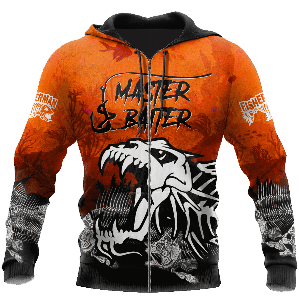 Master Baiter fishing custom name orange design 3d print shirts - Amaze Style�?�-Apparel