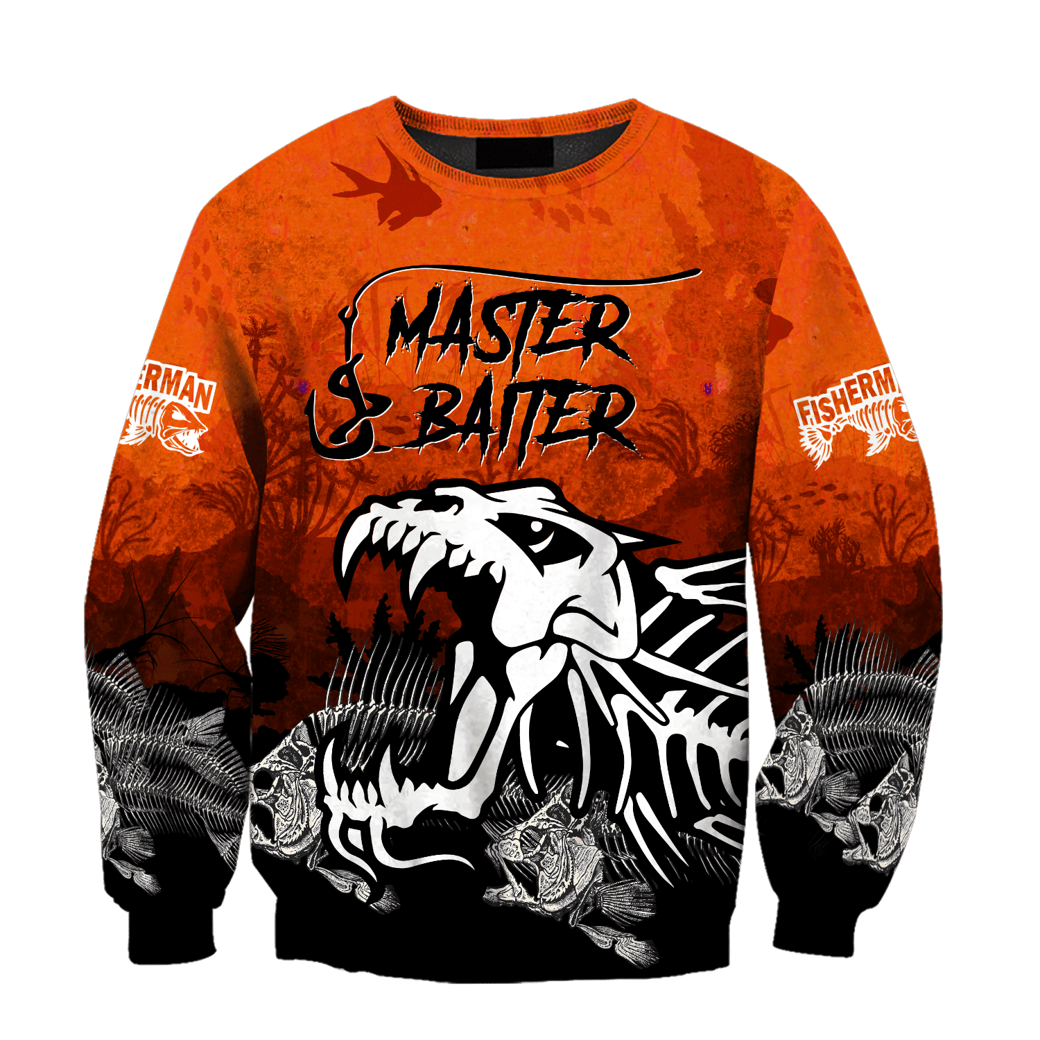 Master Baiter fishing custom name orange design 3d print shirts - Amaze Style�?�-Apparel