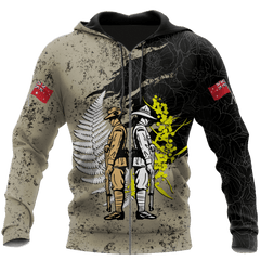 Anzac day in my heart Australia and Kiwi Veteran 3D print shirt - Amaze Style�?�