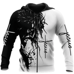 Premium Unisex All Over Printed Jesus Trucker Shirts Hoodie