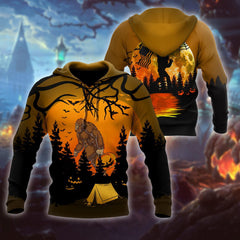 Beautiful All Over Printed Halloween Camping Big Foot Hoodie DQB08172002-MEI - Amaze Style�?�-Apparel