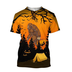 Beautiful All Over Printed Halloween Camping Big Foot Hoodie