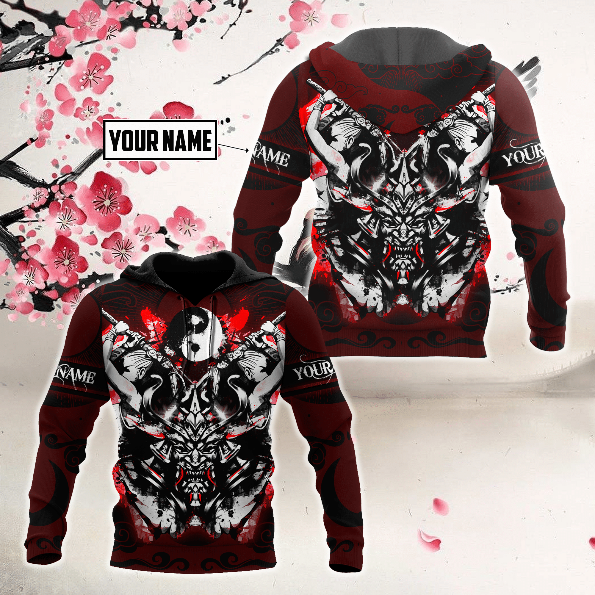 Premium Unisex 3D Printed Yin And Yang Samurai Shirts MEI - Amaze Style�?�