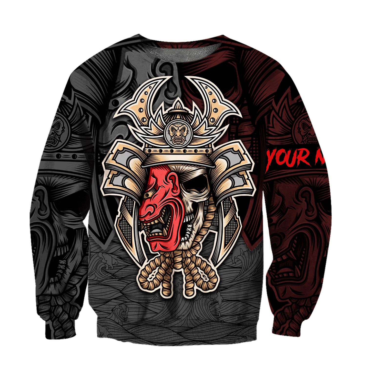 Premium Personalized 3D Printed Oni Samurai Shirts Hoodie