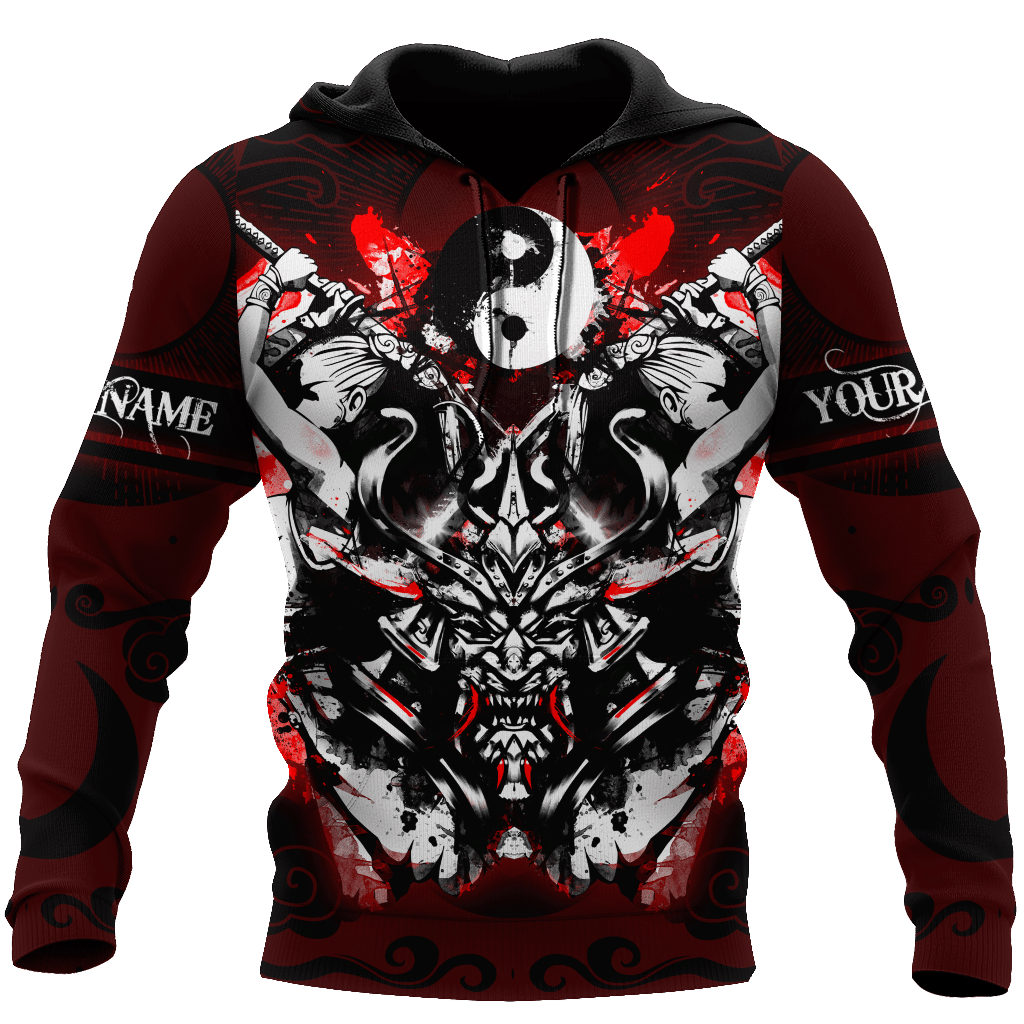 Premium Unisex 3D Printed Yin And Yang Samurai Shirts Hoodie