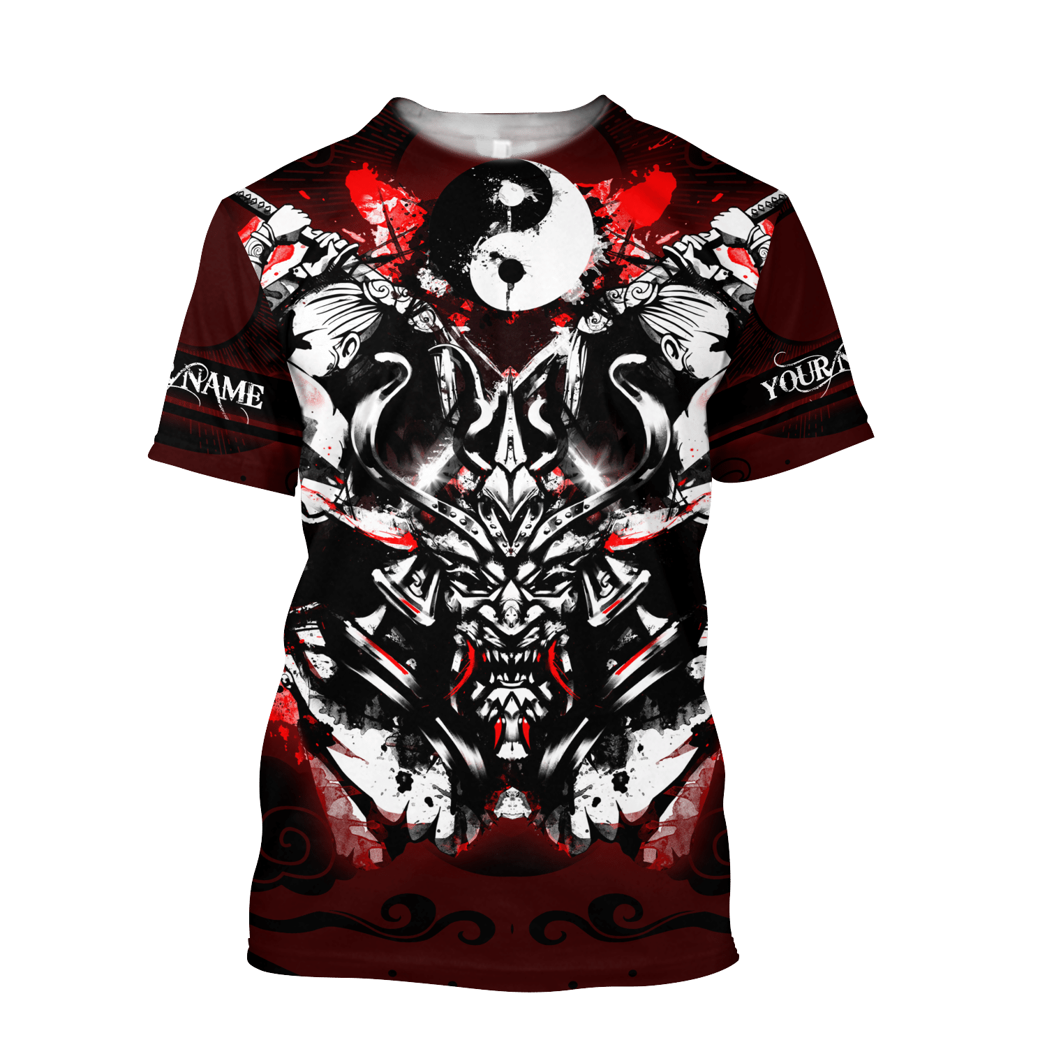 Premium Unisex 3D Printed Yin And Yang Samurai Shirts Hoodie