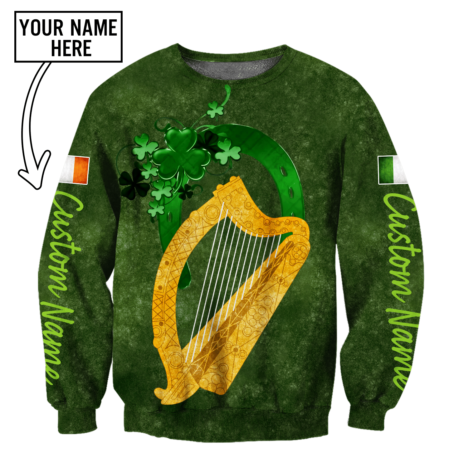 Premium Personalized Unisex All Over Printed Irish Symbols Shirts Hoodie