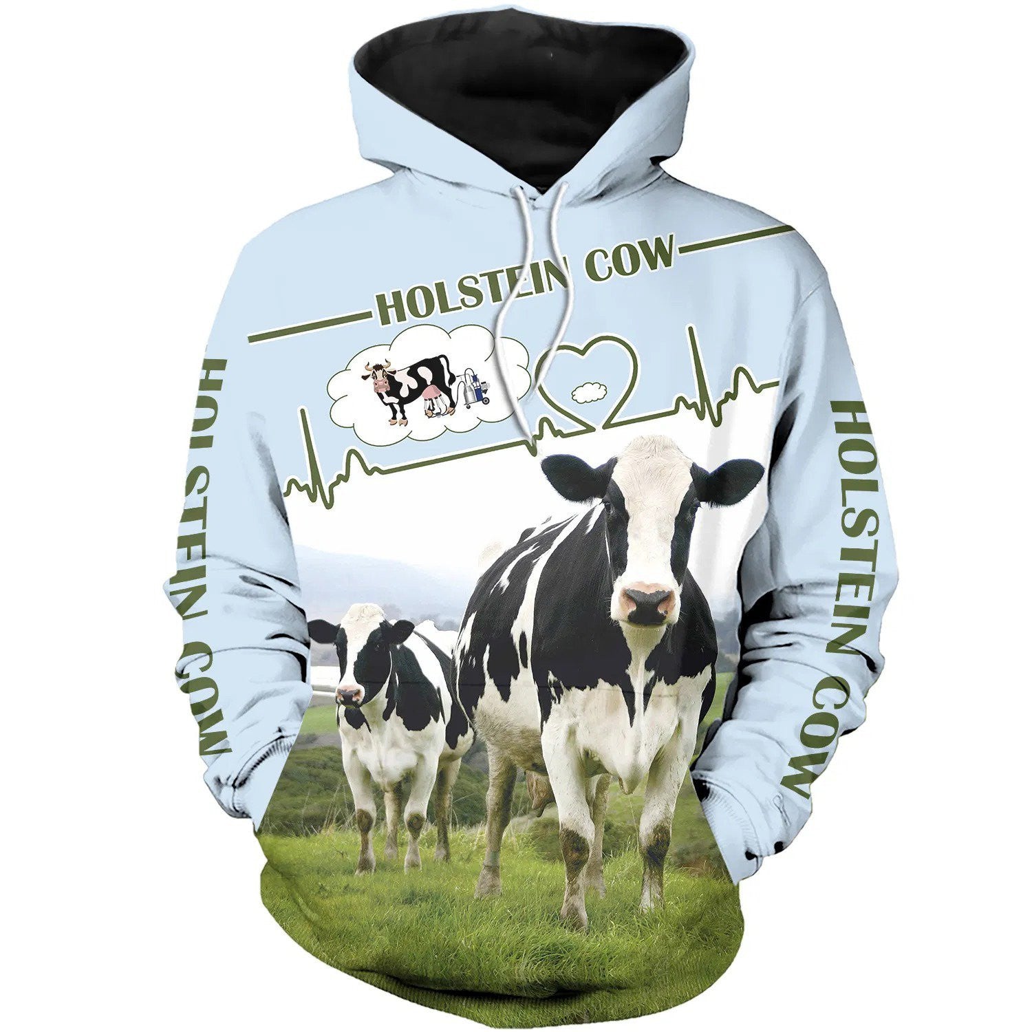 Dairy Cow Hoodie T-Shirt Sweatshirt for Men and Women NM121106 - Amaze Style�?�-Apparel