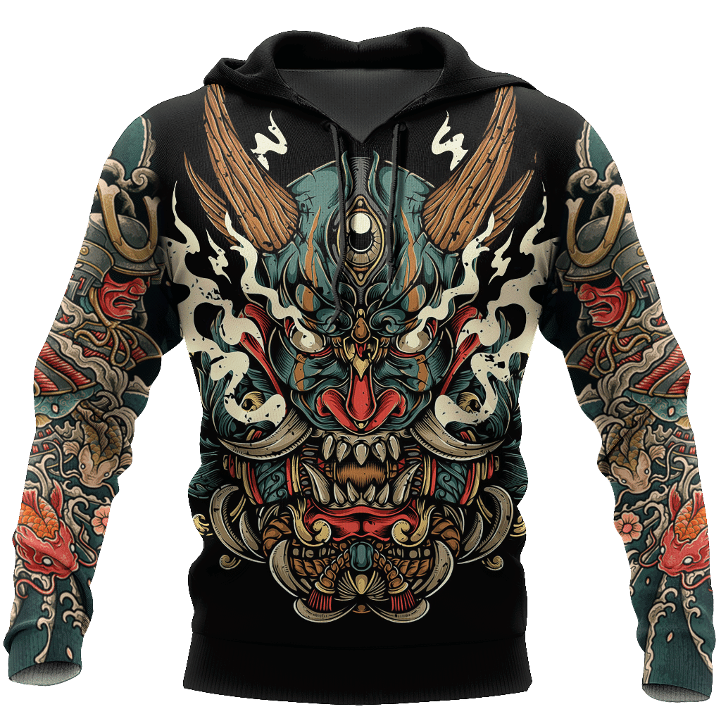 Samurai Tattoo Art Hoodie T Shirt For Men and Women HAC220602-NM - Amaze Style�?�-Apparel