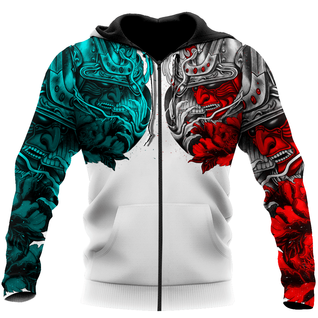 Premium 3D Printed Samurai Tattoo Shirts Hoodie