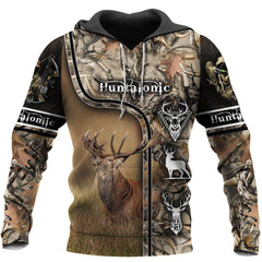 Camo Caribou Deer Hunting Hoodie Sweatshirt T-Shirt NM - Amaze Style�?�-Apparel