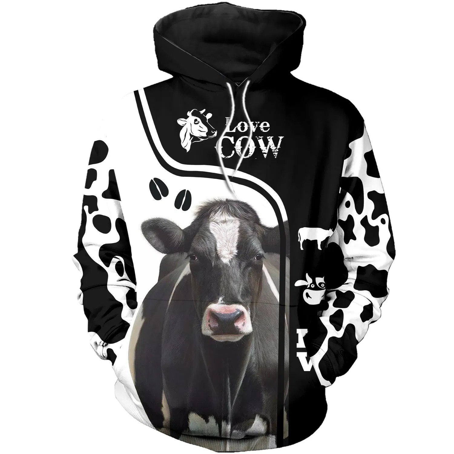 Dairy Cow Hoodie T-Shirt Sweatshirt for Men and Women NM121103 - Amaze Style�?�-Apparel