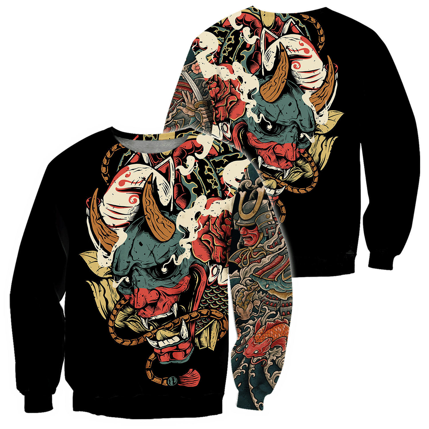 Samurai Tattoo Art Hoodie T Shirt For Men And Women