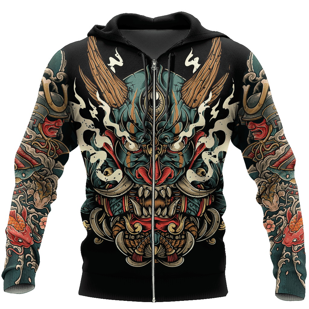 Samurai Tattoo Art Hoodie T Shirt For Men And Women