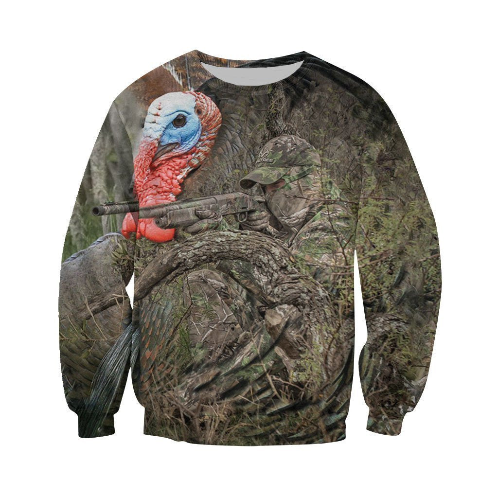 Turkey Hunting Art Clothes T-Shirt 3D All Over Printed